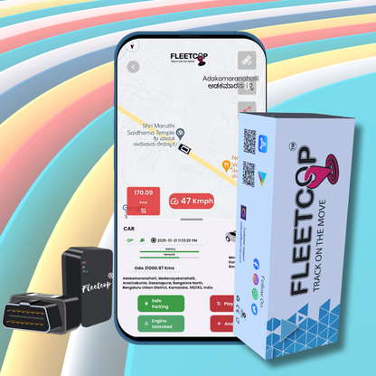 Fleetcop OBD GPS With FREE Airtel Sim Card For 1 Year..