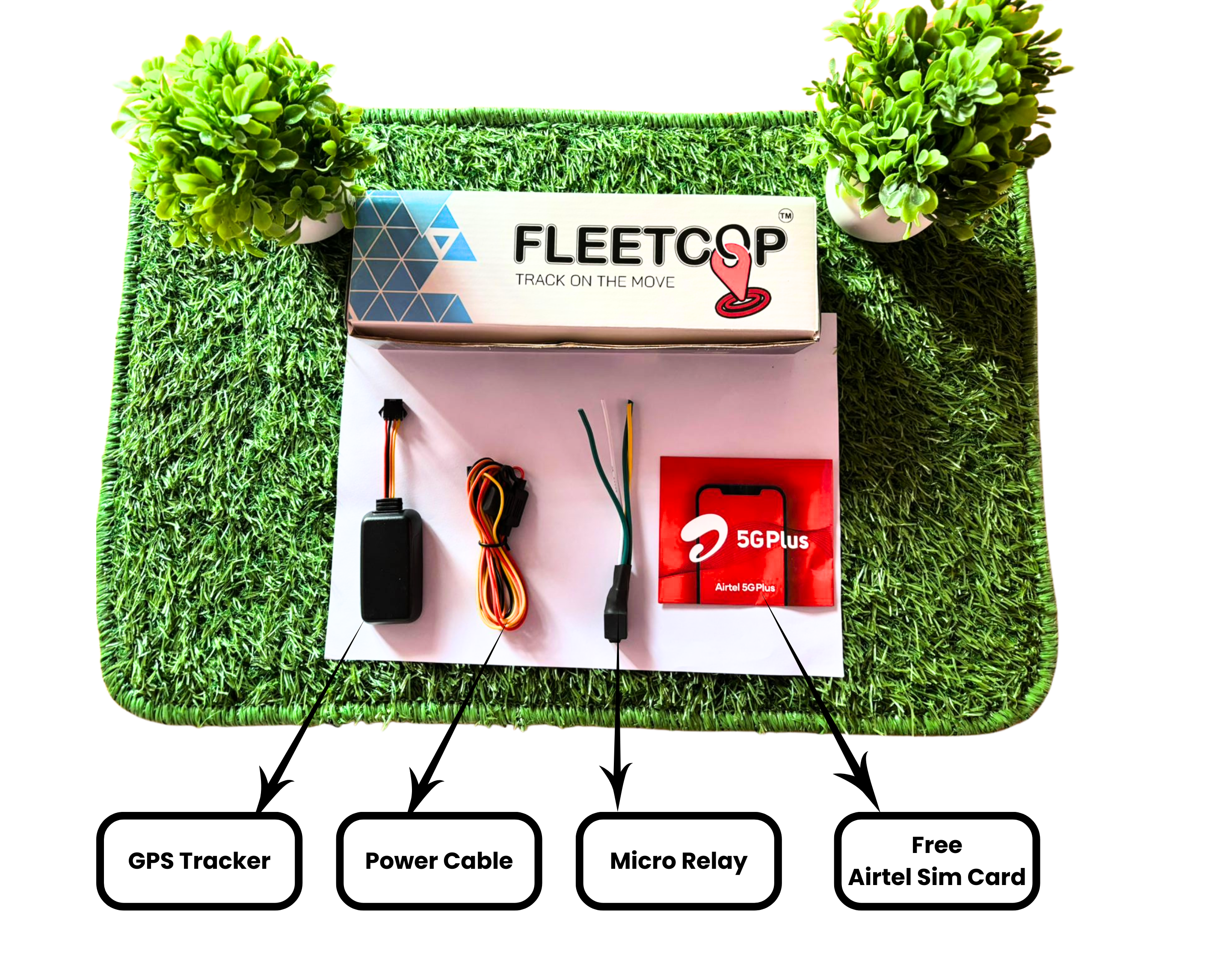 Fleetcop Wired GPS With FREE Airtel Sim Card.