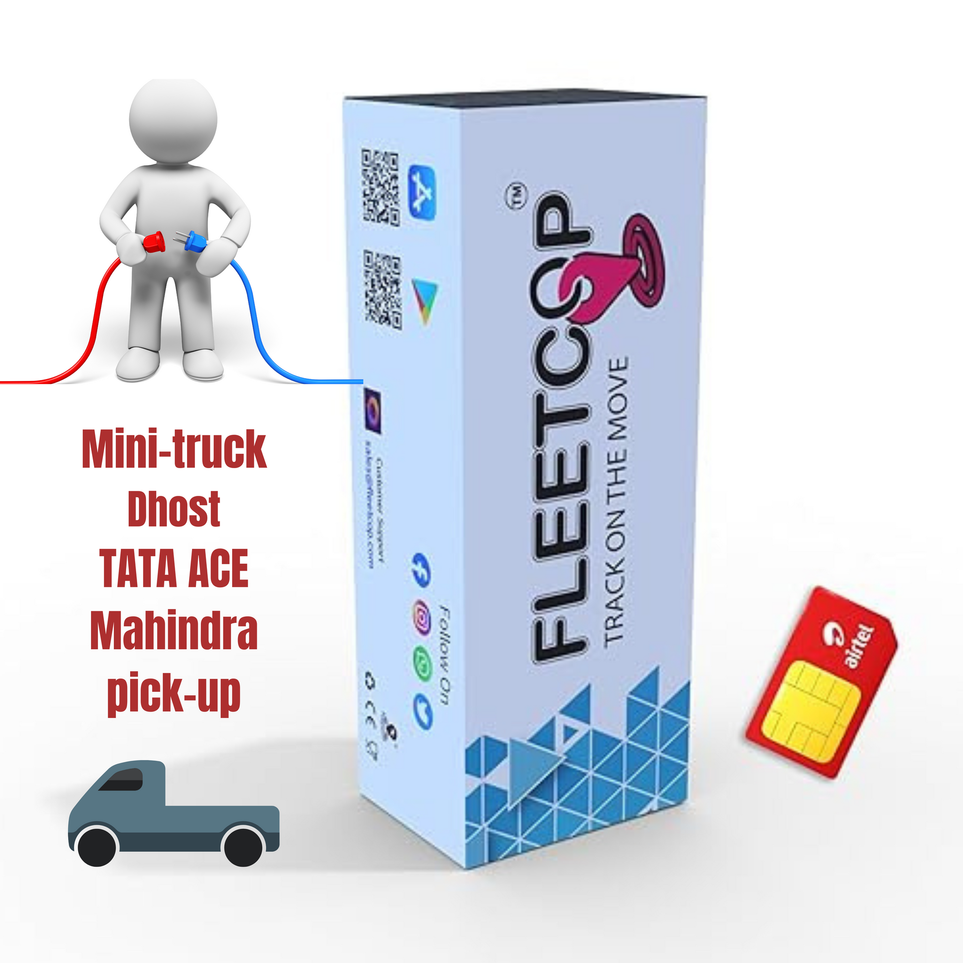 MiniTruck GPS Tracker With Coupler For (Ashok Leyland(Dhost) Tata (Ac